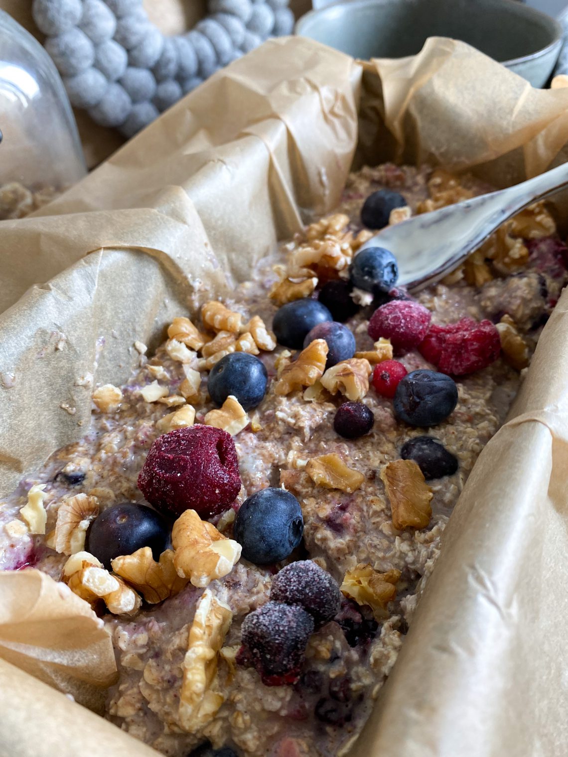 Gebackener Frühstückskuchen mit Haferflocken – Be a Hyggespreder