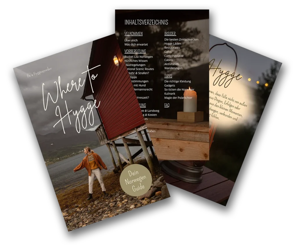 Mock-Up/Vorschau des Norwegen Reiseguide E-Books von Be a Hyggespreder